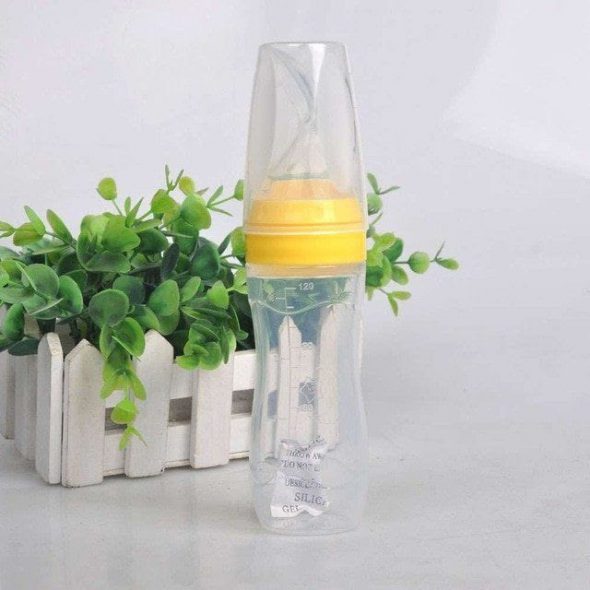 baby feeder bottle with spoon