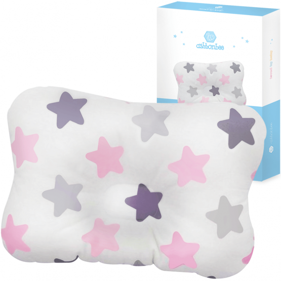 Baby head pillow with star design