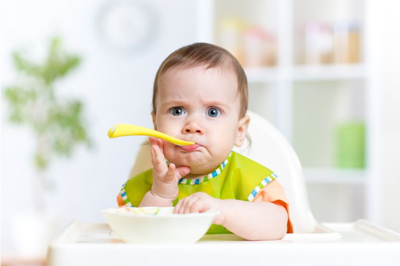 Baby Feeding Spoon Silicone Tips Head Bamboo Handle Gum Friendly